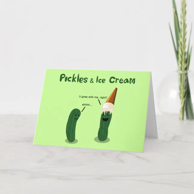 Pickles and Ice Cream Pregnancy Announcement Zazzle