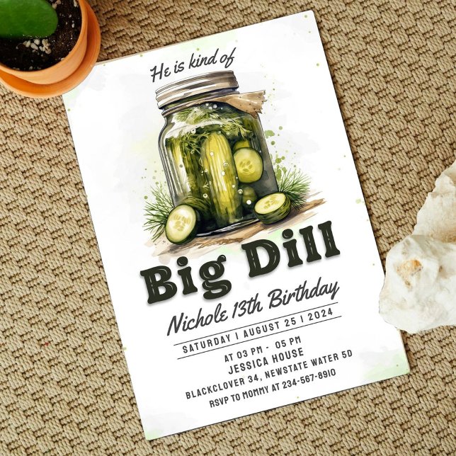 Pickles and Jar Birthday Invitation Party (Pickles and Jar Birthday Invitation Party)