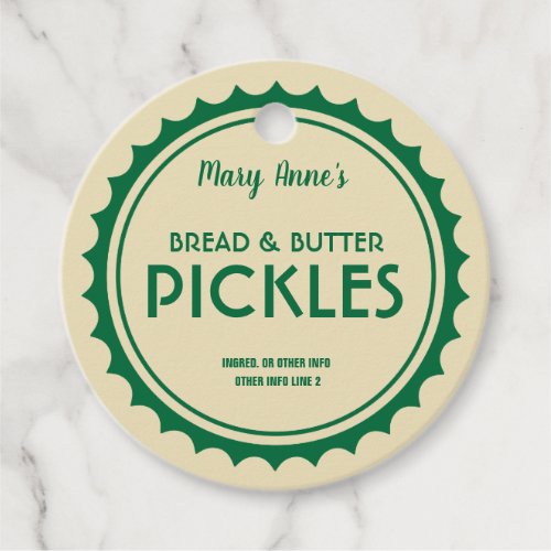 Pickles canning jar label modern