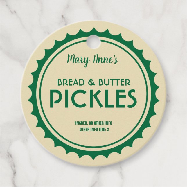 Pickles canning jar label modern (Front)