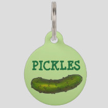 Pickles Crunchy Green Dill Pickle Personalized Pet ID Tag
