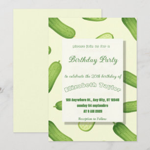 Pickles & Cucumber Birthday Invitation Food Party