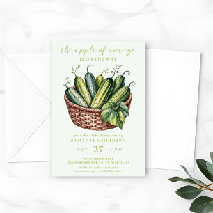 Pickles Cucumber Green pregnancy Baby Shower Invitation