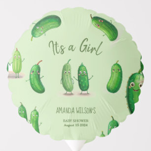 Pickles Cucumber Green Whimsical Baby Shower Balloon