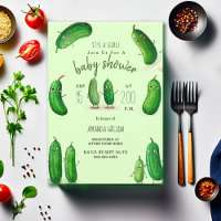 Pickles Cucumber Green Whimsical Baby Shower