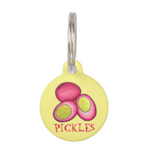 PICKLES Foodie Pickled Hard Boiled Red Beet Egg Pet ID Tag