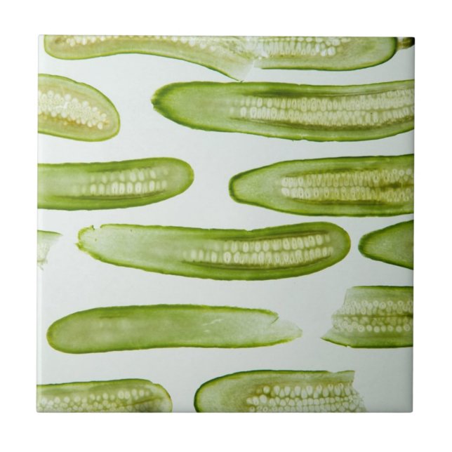 Pickles Green Ceramic Tile (Front)