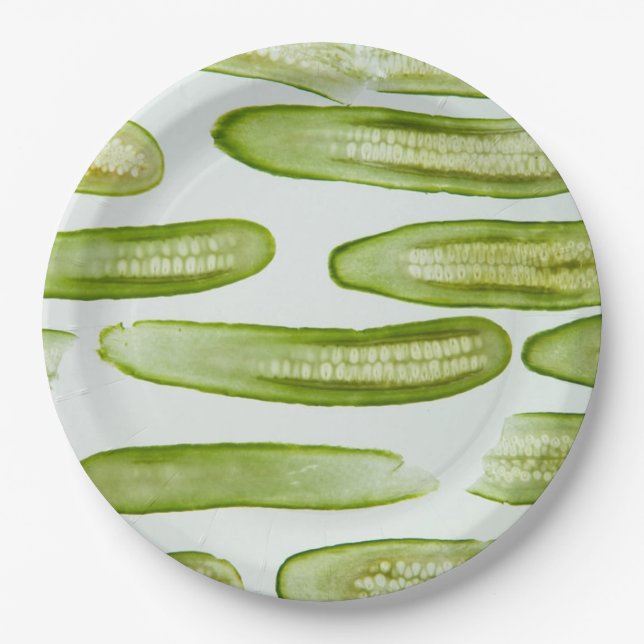 Pickles Green Paper Plates (Front)