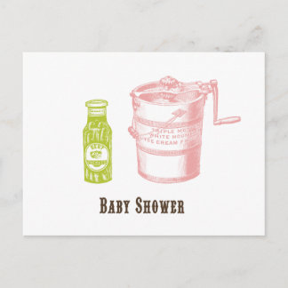 Pickles & Ice Cream Baby Shower Invitation Postcard
