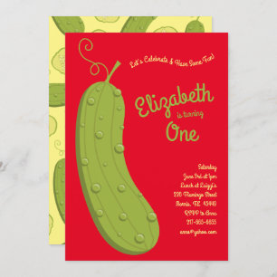 Pickles Kid 1st Birthday Party Food Invitation