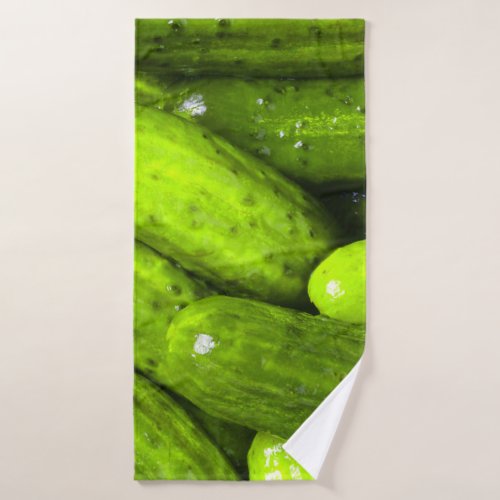 Pickles Love Green Pickles Bath Towel