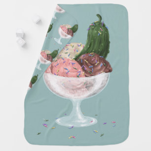 Pickles n Ice Cream Baby Blanket