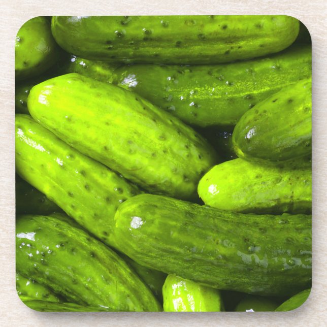 Pickles Pickle Lover Gift Pickle Ball Personalize Beverage Coaster (Front)