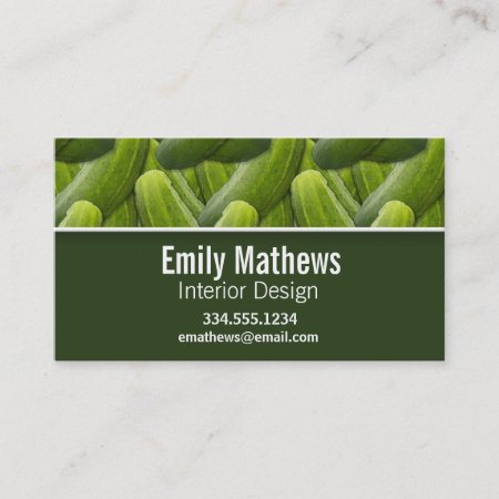 Pickles; Pickle Pattern Business Card