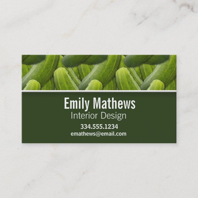Pickles; Pickle Pattern Business Card (Front)