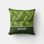 Pickles; Pickle Pattern Throw Pillow at Zazzle