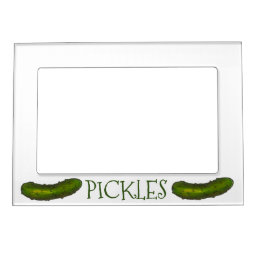 Pickles the Dog Green Dill Pickle Personalized Pet Magnetic Picture Frame