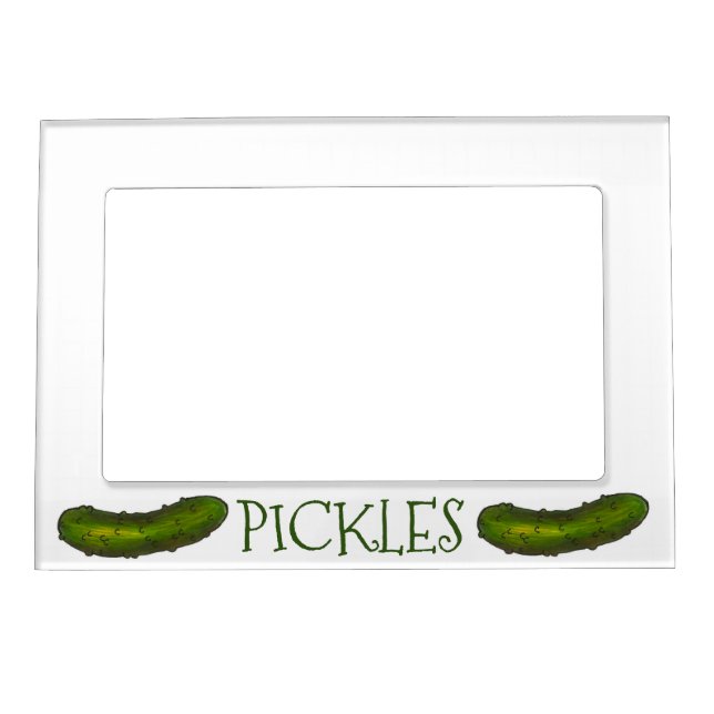 Pickles the Dog Green Dill Pickle Personalized Pet Magnetic Picture Frame (Front)