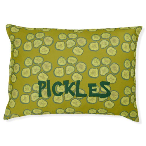 Pickles the Dog Green Kosher Dill Pickle Chips Pet Bed