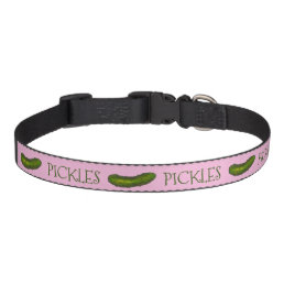 Pickles the Dog Green Pink Crunchy Dill Pickle Pet Collar
