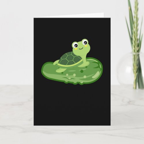 Pickles Turtle Cucumber Gherkin Children Card