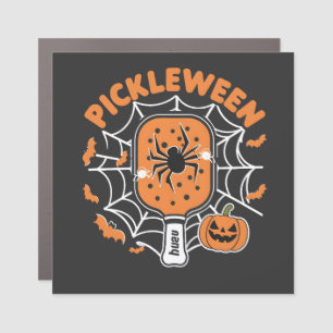 Pickleween Funny Spooky Halloween Pickleball Sport Car Magnet