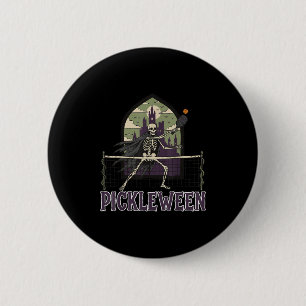 Pickleween Pickleball Halloween Costume Skeleton G Button