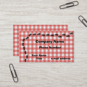 Picknic Red Checkered Cloth Business Card