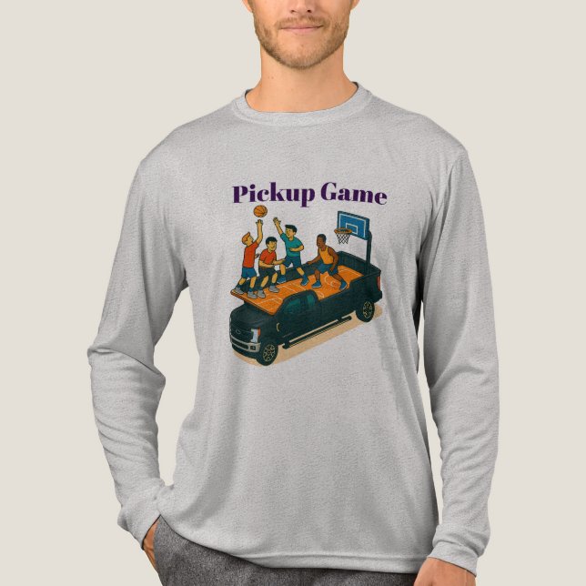 Pickup game Tri-Blend shirt (Front)