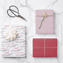 Pickup Line Valentine Funny Gift Wrap Set