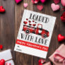 Pickup Truck Buffalo Plaid Heart Valentine's Day Card