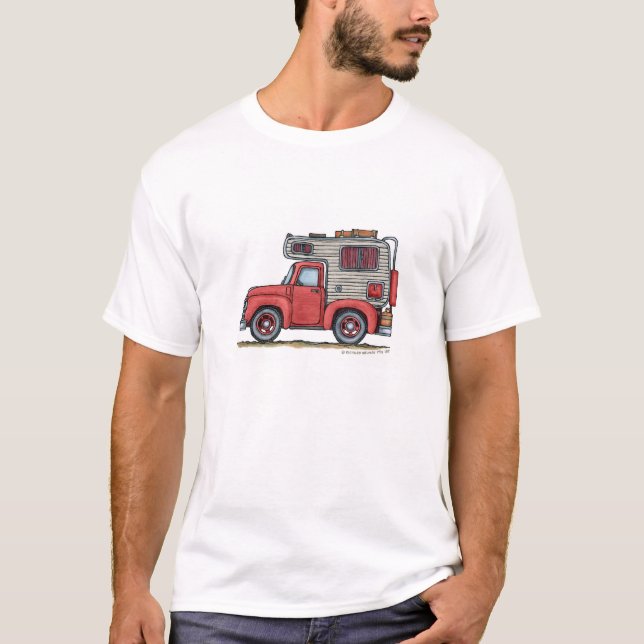 Pickup Truck Camper RV Apparel T-Shirt (Front)
