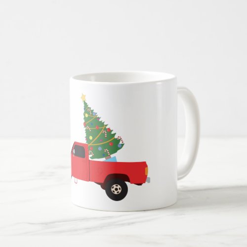 Pickup Truck Christmas Tree Coffee Mug