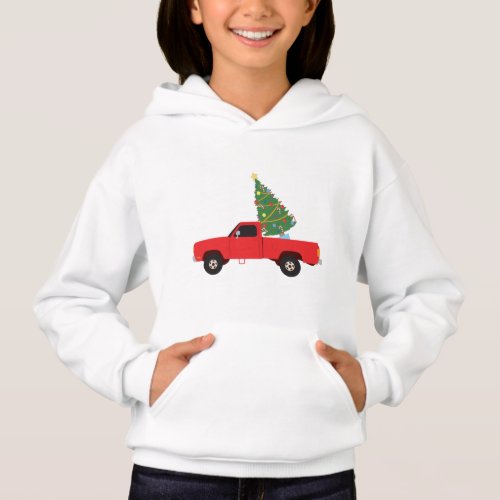 Pickup Truck Christmas Tree Hoodie