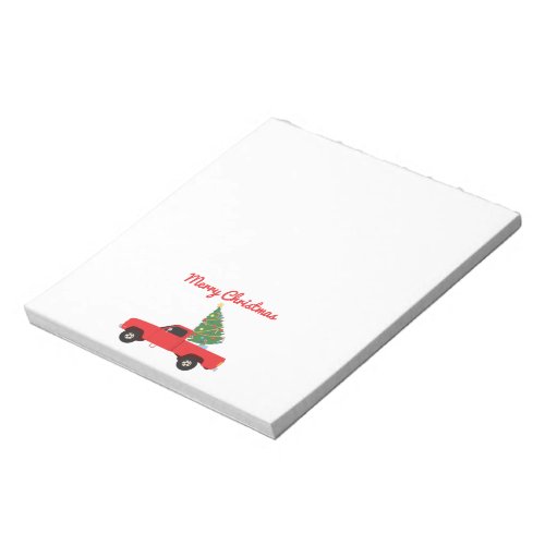 Pickup Truck Christmas Tree Notepad