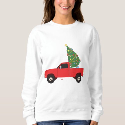 Pickup Truck Christmas Tree Sweatshirt