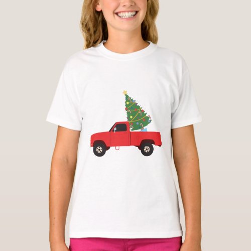 Pickup Truck Christmas Tree T_Shirt