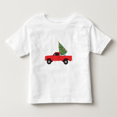 Pickup Truck Christmas Tree Toddler T_shirt