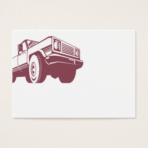 Pickup Truck Rear Retro Business Card