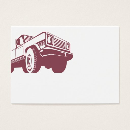 Customizable Pickup Truck Rear Retro Business Card