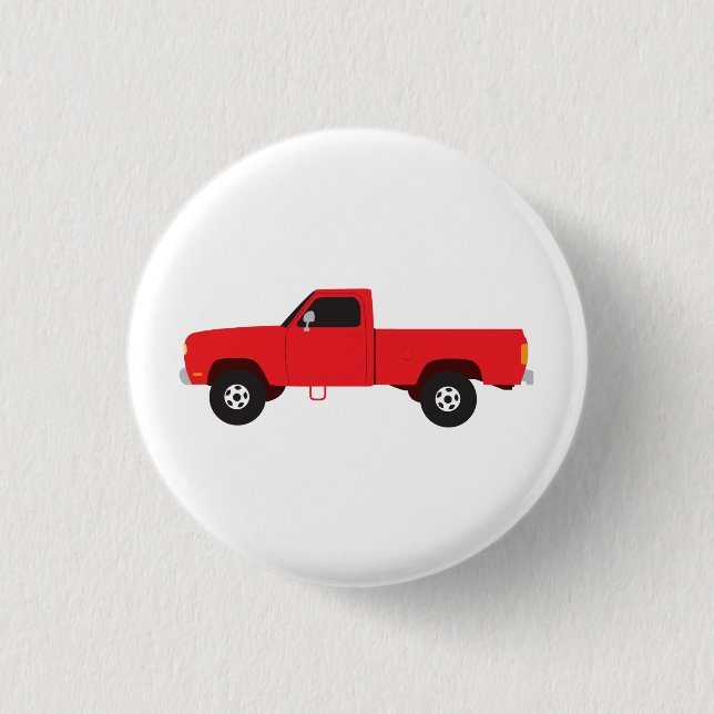 Pickup Truck Transportation Trucks Button (Front)