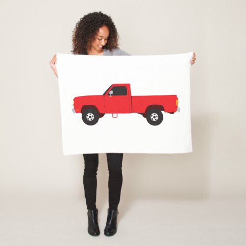 Pickup Truck Transportation Trucks Fleece Blanket