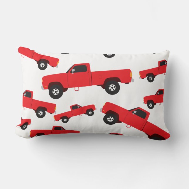 Pickup Truck Transportation Trucks Lumbar Pillow (Front)