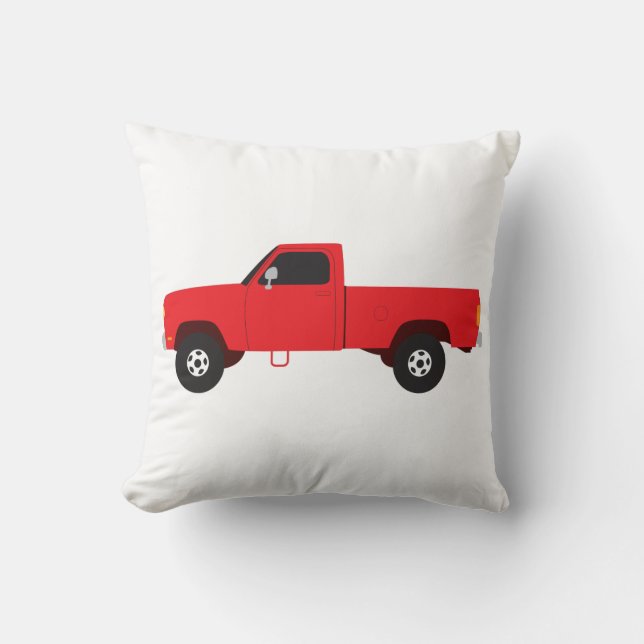 Pickup Truck Transportation Trucks Throw Pillow (Front)