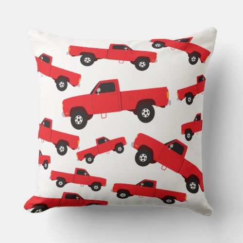 Pickup Truck Transportation Trucks Throw Pillow