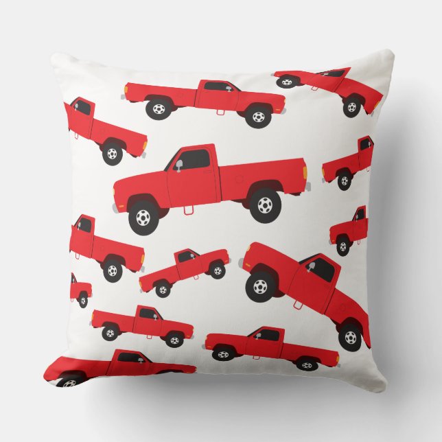 Pickup Truck Transportation Trucks Throw Pillow (Front)