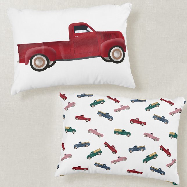 Pickup Trucks Cute Vehicles Car Transportation  Accent Pillow (Pickup Trucks Cute Vehicles Car Transportation Accent Pillow)