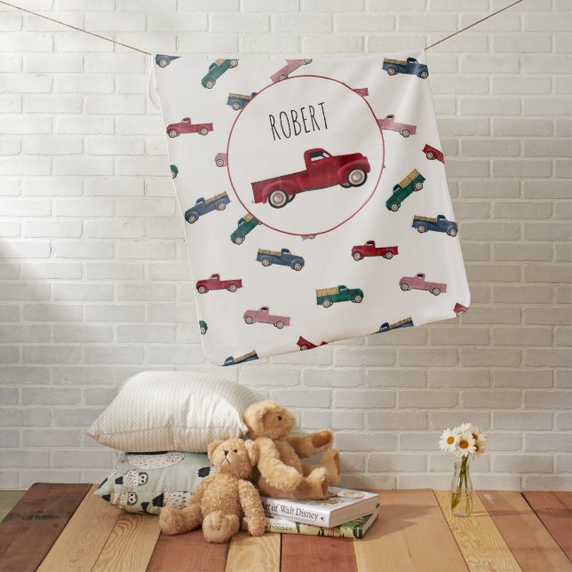 Pickup Trucks Cute Vehicles Car Transportation  Baby Blanket (In Situ)