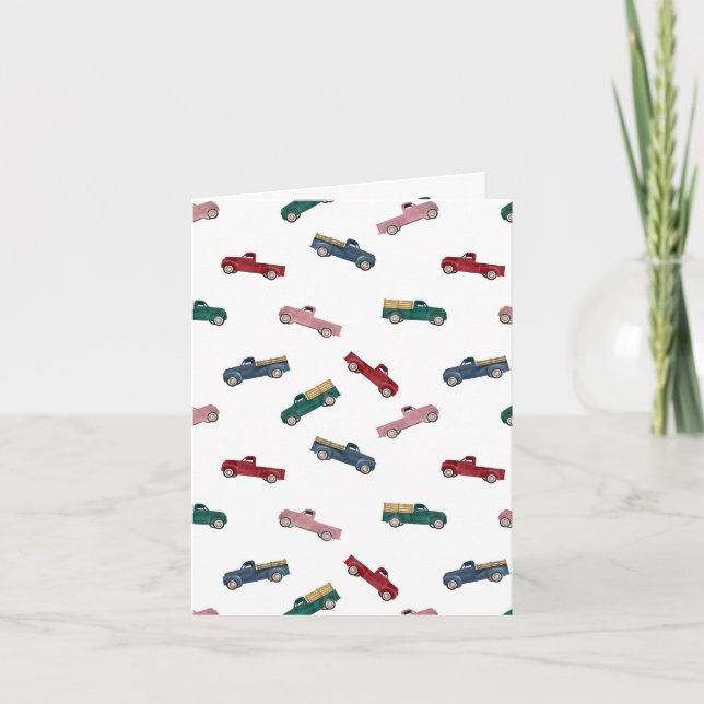 Pickup Trucks Cute Vehicles Car Transportation  Card (Front)
