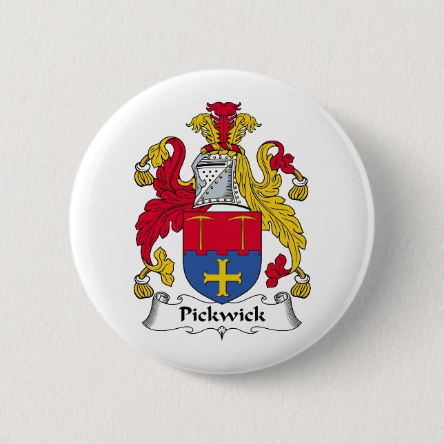 Pickwick Family Crest Pinback Button (Front)
